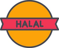 halal sticker vector icoon