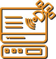 satelliet vector pictogram