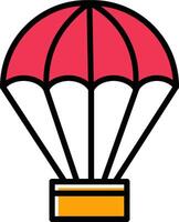 parachute vector pictogram