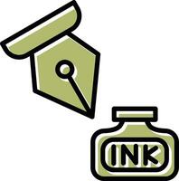 inkt en pen vector icoon