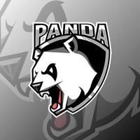 panda mascotte logo vector