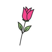 roze bloem kleur icoon. geïsoleerde vectorillustratie vector