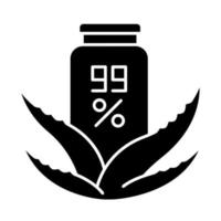 pure organische wax zwarte glyph icoon. huidverzorging met geneeskrachtige kruiden. natuurlijke crème. plantaardige lotion. gezonde huidverzorging. zalf, zalf. silhouet symbool op witte ruimte. vector geïsoleerde illustratie