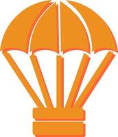 parachute vector pictogram