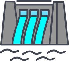 water dam vector icoon