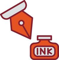 inkt en pen vector icoon