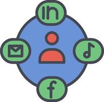 sociaal cirkel vector icoon