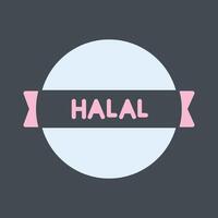 halal sticker vector icoon