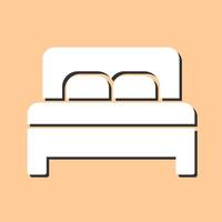 dubbele bed ii vector icoon