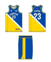basketbal Jersey sjabloon ontwerp, basketbal uniform mockup ontwerp, vector sublimatie sport- kleding ontwerp, Jersey basketbal ideeën.