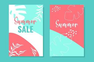 zomer uitverkoop lay-out sjabloon voor banier coupon. vector