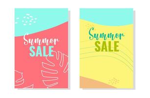 zomer uitverkoop lay-out sjabloon voor banier coupon. vector