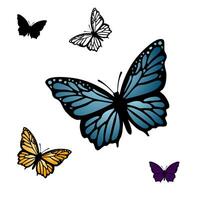 reeks van vlinders. vlinder icoon verzameling. vlinder icoon vector illustratie. vlinder icoon gemakkelijk teken.