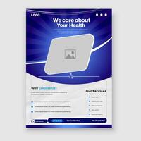 zakelijke gezondheidszorg en medisch a4 folder ontwerp sjabloon vector