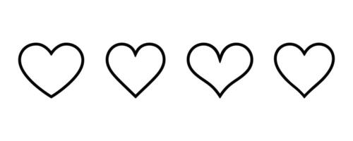liefde pictogrammen set. hart icoon vector. Leuk vinden icoon vector. hart teken en symbool vector