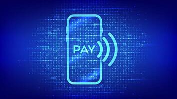 betaling met smartphone icoon gemaakt met valuta symbolen. online mobiel betaling. nfc. nabij-veld communicatie. contactloos betaling. achtergrond met dollar, euro, yen, pond pictogrammen. vector illustratie.