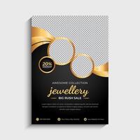 goud sieraden winkel folder sjabloon vector