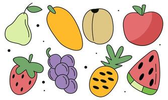fruit tekenfilm groot reeks verzameling vector