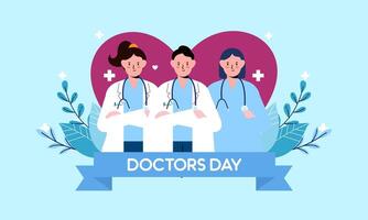 Internationale gelukkig dokter dag illustratie vector