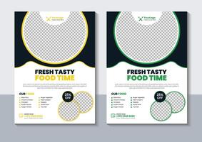 modern restaurant folder ontwerp, voedsel folder Sjablonen, vrij vector