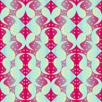 naadloos vector abstract patroon met helling driehoeken en paisley polka punt