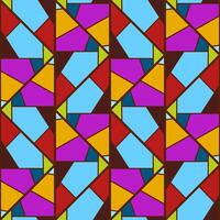 naadloos vector patroon met gebrandschilderd glas gekleurde bril