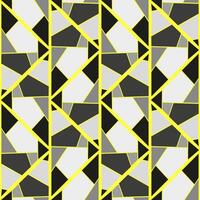 naadloos vector patroon met gebrandschilderd glas grijs-wit achromatisch bril en geel aderen