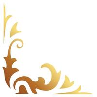 goud wijnoogst barok hoek ornament retro patroon antiek stijl acanthus. decoratief ontwerp filigraan kalligrafie. u kan gebruik voor bruiloft decoratie van groet kaart en laser snijden. vector