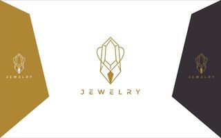 sieraden smaragd luxe logo vector