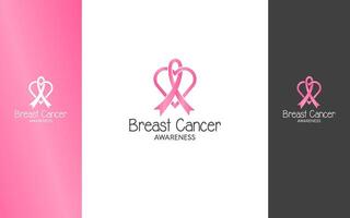 borst kanker bewustzijn logo vector