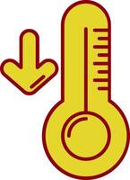 laag temperatuur wijnoogst icoon vector