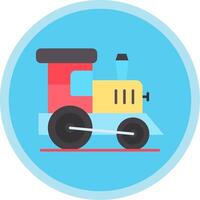 speelgoed- trein vlak multi cirkel icoon vector