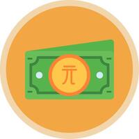 nieuw Taiwan dollar vlak multi cirkel icoon vector