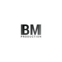 vector creatief logo met initialen bm film rollen ontwerp.
