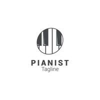 vector logo ontwerp piano concept.