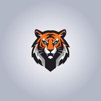 logo tijger cyberpunk ontwerp potrait vector