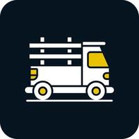 pick-up truck glyph twee kleuren icoon vector