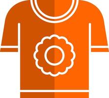 t overhemd glyph oranje cirkel icoon vector