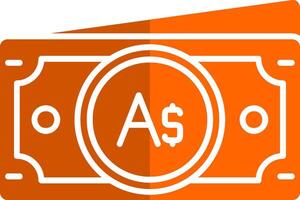 Australisch dollar glyph oranje cirkel icoon vector