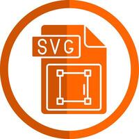 SVG het dossier formaat glyph oranje cirkel icoon vector