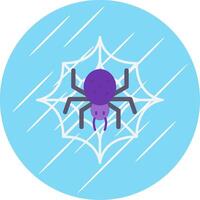 spin web vlak blauw cirkel icoon vector