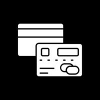 creditcard glyph omgekeerd pictogram vector