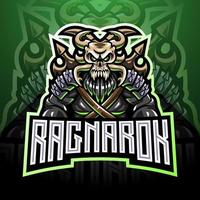 ragnarok esport mascotte logo ontwerp vector