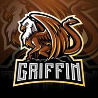 griffin esport mascotte logo ontwerp vector