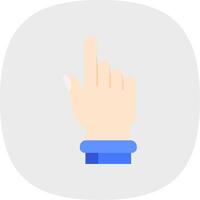 hand- Klik vlak kromme icoon vector