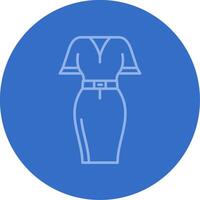 mini jurk helling lijn cirkel icoon vector