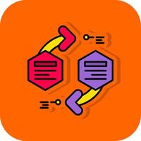 infographic elementen gevulde oranje achtergrond icoon vector