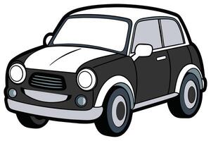 zwart en wit auto vector illustratie