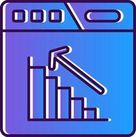 bar tabel helling gevulde icoon vector