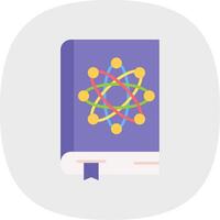 fysica boek vlak kromme icoon vector